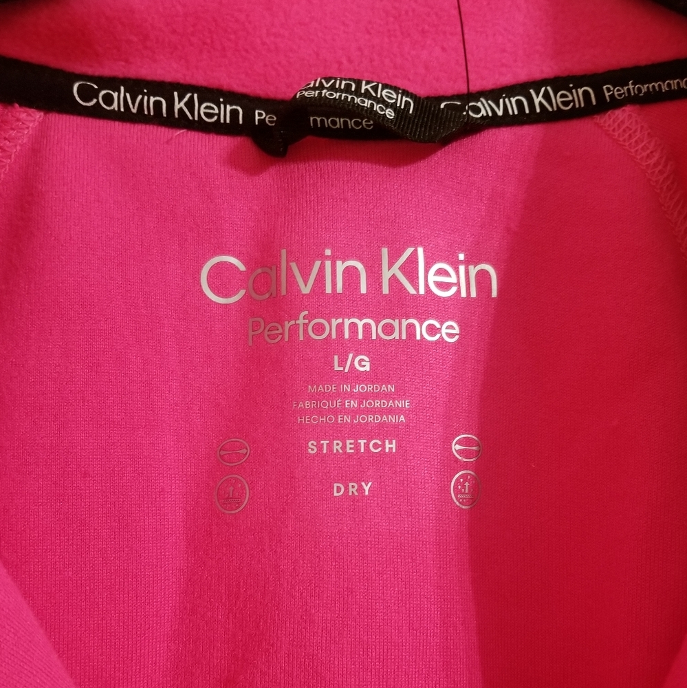 Calvin Klein Performance Fleece 1/2 Zip Cropped Pullover Women's Size Large - Picture 6 of 7